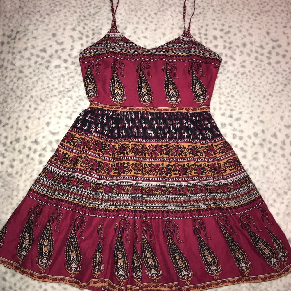 Forever 21 Red/Multi-Colored Dress